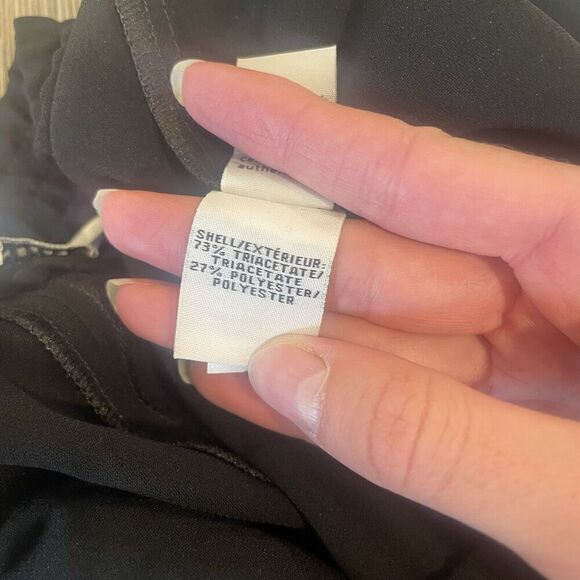 Diane Von Furstenberg Black Jogger Style Pants Size 4 TriAcetate Janeta S830901 - Picture 6 of 11